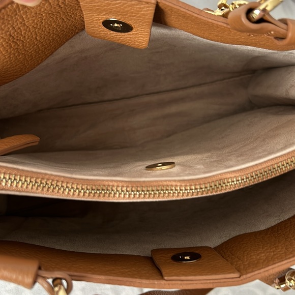 Iacucci Italy Luxurious Caramel Brown Pebbled Leather Handbag Purse 🌸🌸 - Picture 7 of 9